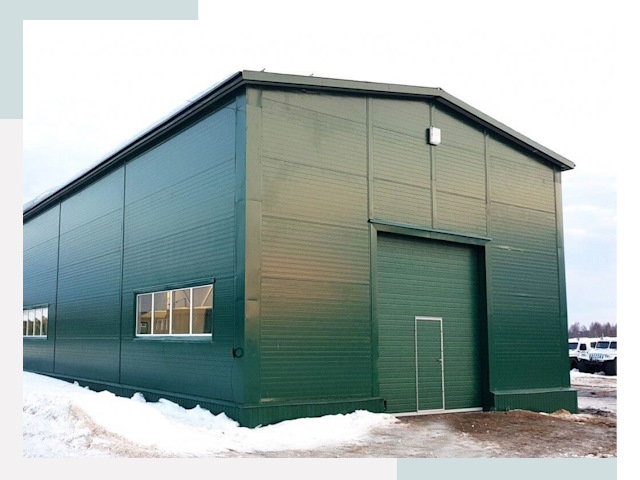 Двускатные ангары в Нягани