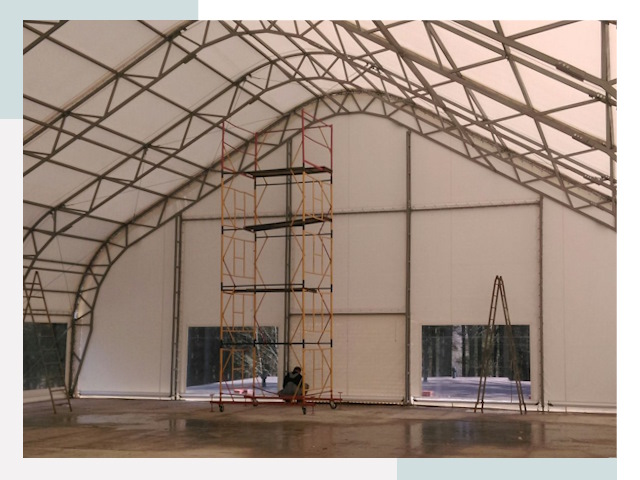 Шатровые ангары в Нягани