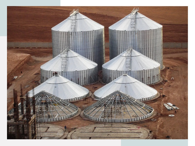 Строительство зерновых силосов в Нягани