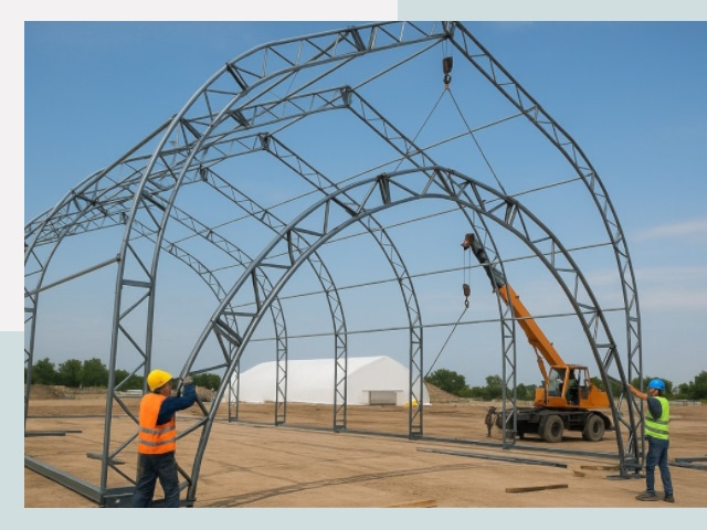 Монтаж ангаров в Нягани от 611 руб. - Надежно и быстро